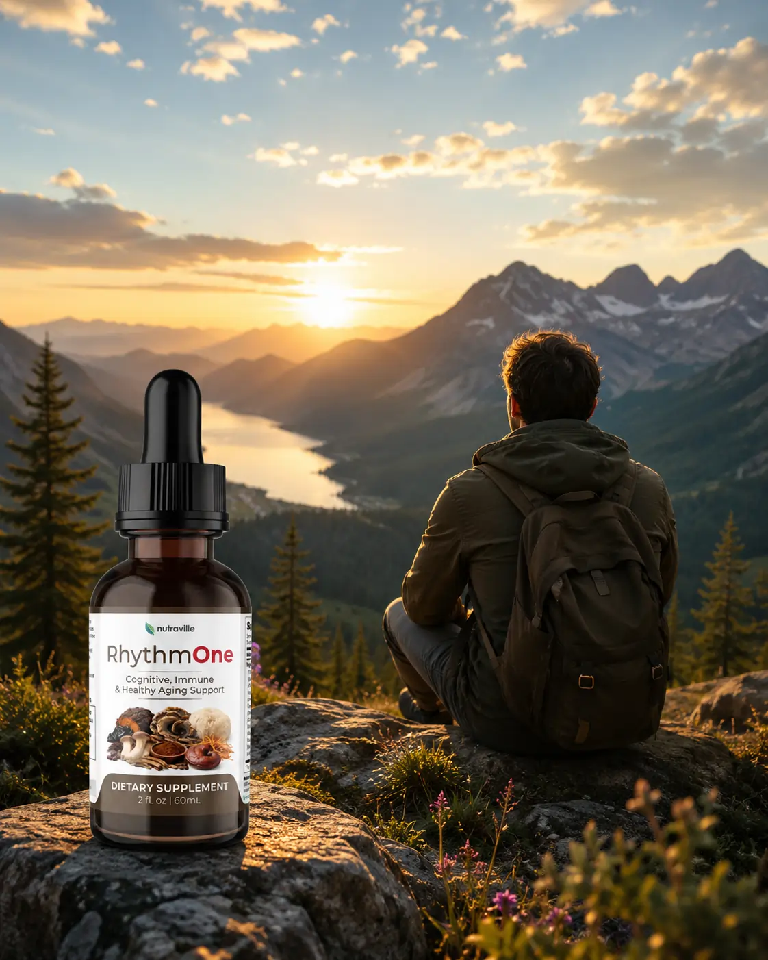 Person looking at nature landscape